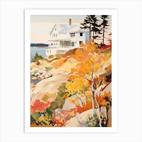 House In Maine - expressionism Art Print