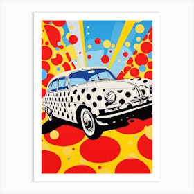 Classic Car Polka Dot 3 Art Print