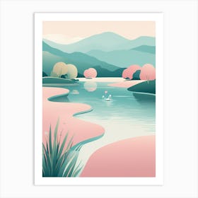 The Lake 5 VECTOR ART Art Print