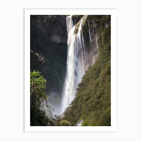 Bridal Veil Falls, New Zealand Realistic Photograph (2) Art Print