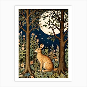 William Morris Print Rabbit In The Woods Art Print