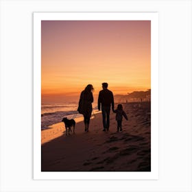 A Jubilant Family Of Four A Pair Of Young And Old Alongside A Couple Of Dogs Who Belong To Them S (5) Art Print