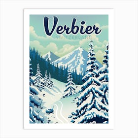 Verbier Switzerland To Ski Art Print