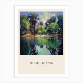 Ibirapuera Park Buenos Aires Argentina 2 Vintage Cezanne Inspired Poster Art Print