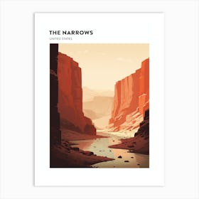 The Narrows Usa 2 Hiking Trail Landscape Poster Art Print