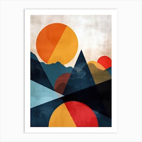 Abstract Mountain Canvas Print Art Print