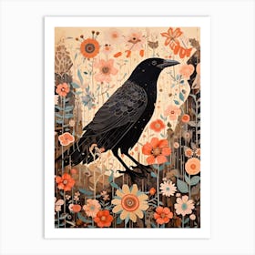 Raven 4 Detailed Bird Painting Art Print