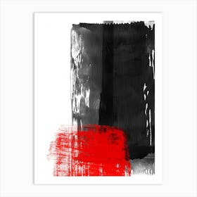 Abstract Black And Red Painting Art Print