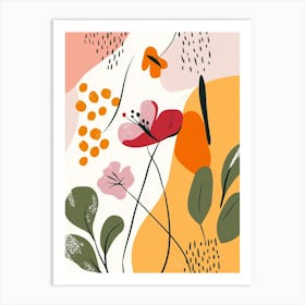 Abstract Floral Painting 43 Art Print