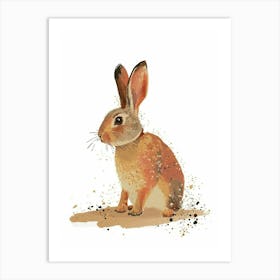 Rex Rabbit Nursery Illustration 1 Art Print