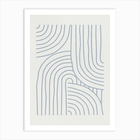 Abstract Wavy Lines 1 Art Print