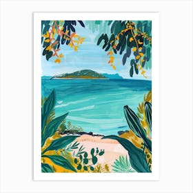 Travel Poster Happy Places Byron Bay 4 Art Print