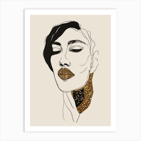 Gold And Black Art Print