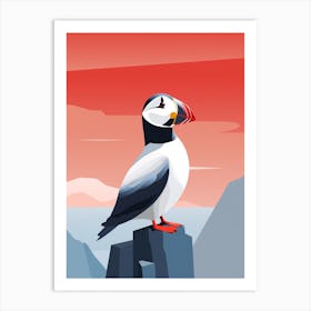 Minimalist Puffin 2 Illustration Art Print