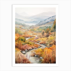 Autumn Forest Landscape Serra Da Estrela Natural Park Art Print