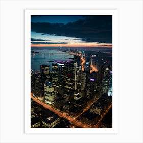 City Sunset Art Print