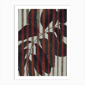 Plant And Stripes Art Print