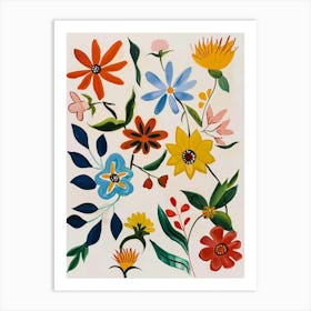 Painted Florals Edelweiss 2 Art Print