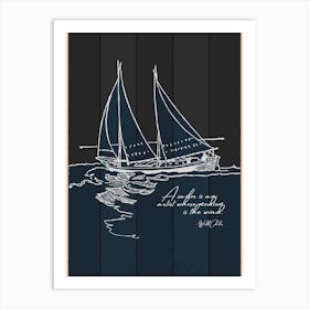 Love of Sailing Sign Art Print