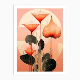 Abstract Geometric Botanical 4 Art Print