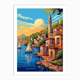 Ortaky Mosque Pixel Art 1 Art Print