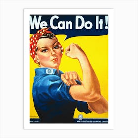 We Can Do It Retro Vintage Poster Art Print