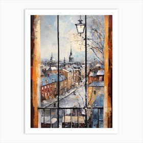 Winter Cityscape Copenhagen Denmark 1 Art Print