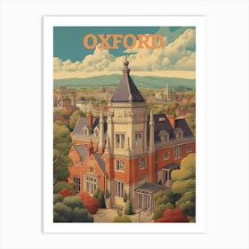 Oxford City England Travel Art Print