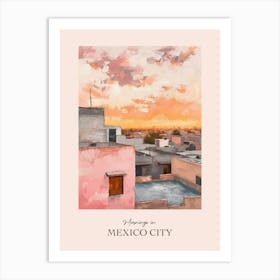 Mornings In Mexico City Rooftops Morning Skyline 1 Art Print