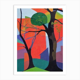 Beech Tree Cubist Art Print