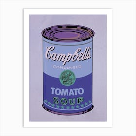 CAMPBELL´S SOUP VIOLET | POP ART Digital creation  | THE BEST OF POP ART, NOW IN DIGITAL VERSIONS! Prints with bright colors, sharp images and high image resolution. Art Print