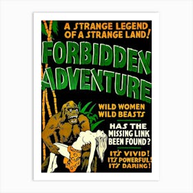 Forbidden Adventure, Movie Poster Art Print