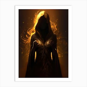 Witch In Flames 1 Art Print