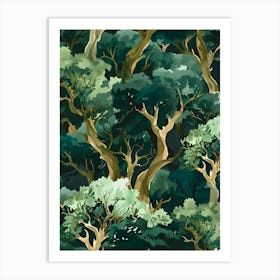 Forest Wallpaper Art Print