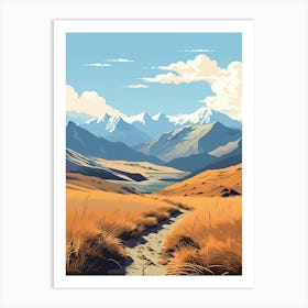 Kepler Track New Zealand 2 Hiking Trail Landscape Art Print