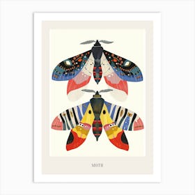 Colourful Insect Illustration Moth 57 Poster Art Print