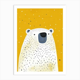 Yellow Polar Bear 4 Art Print