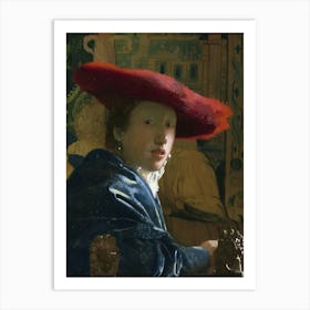 Johannes Vermeer Girl With The Red Hat (C Art Print