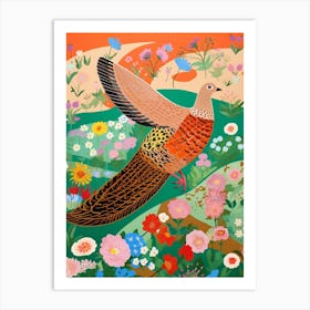Maximalist Bird Painting Pheasant 3 Art Print