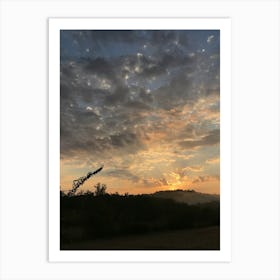 Sunset In The Countryside Art Print