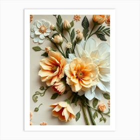 Flowers On A Table Art Print