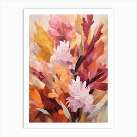 Fall Flower Painting Celosia 3 Art Print