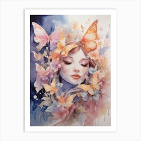 Butterfly Girl Art Print