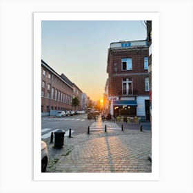 Sunset In Brussels 1 Art Print