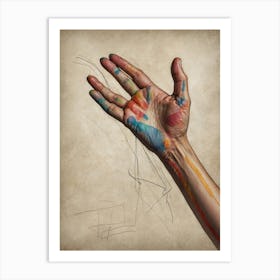 Hand Painting Art Print