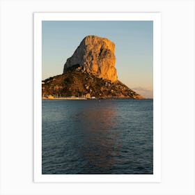 Peñón de Ifach, Mediterranean Sea at sunset Art Print