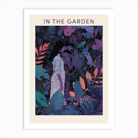 In The Garden Poster Purple 1 Art Print