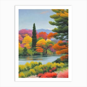 Japanese Cypress Tree Watercolour Art Print
