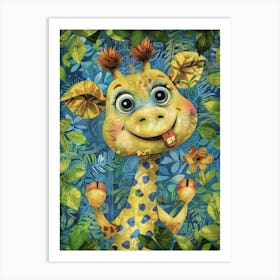 Giraffe In The Jungle 3 Art Print