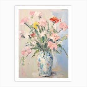 Flower Painting Fauvist Style Carnation 1 Art Print